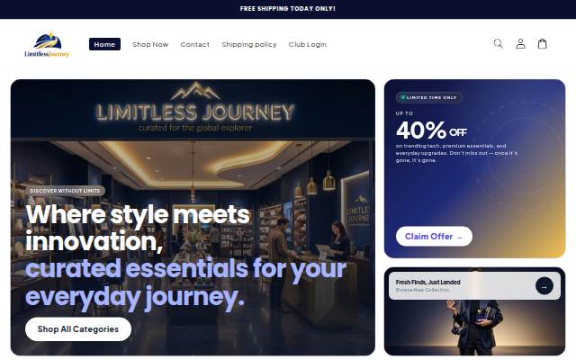 Limitless Journey storefront