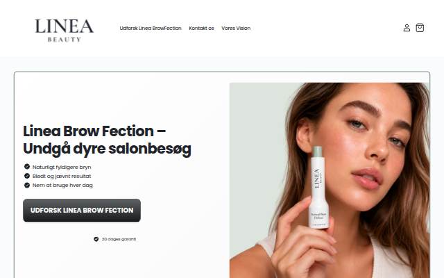 Linea Beauty DK storefront