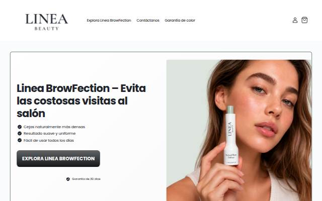 Startseite von Linea Beauty ES