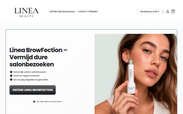 Linea Beauty NL &amp; BE storefront