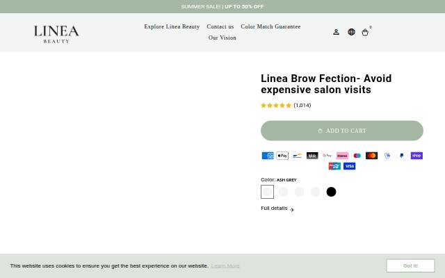 Linea Beauty Worldwide storefront