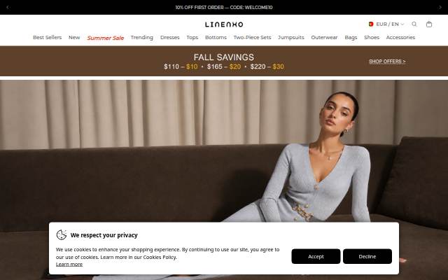 LINENXO storefront