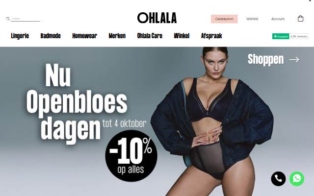 Lingerie Ohlala storefront