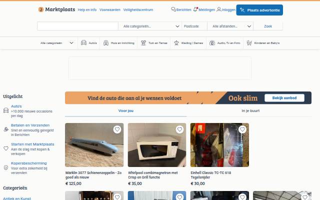 Marktplaats storefront