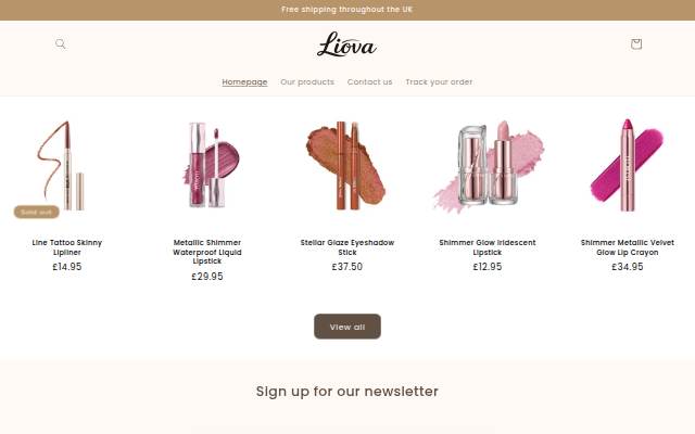 liova.co.uk storefront