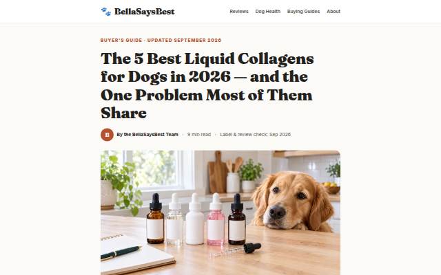 We Tested 23 Liquid Collagens for Dogs — Here Are the Top 5 (2026) storefront
