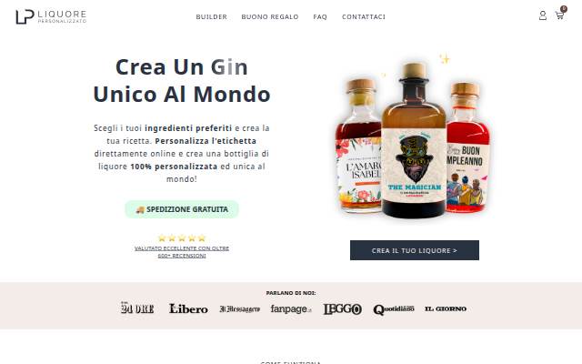 Montra da Liquore Personalizzato