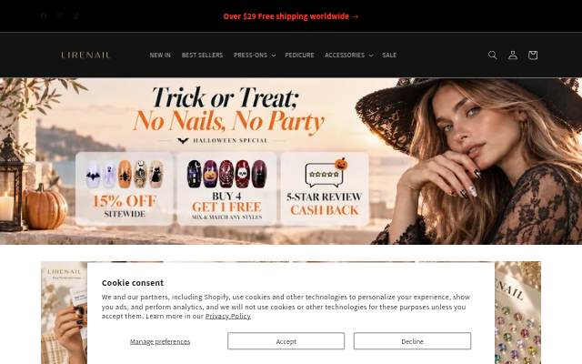 Lirenail storefront