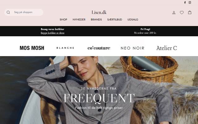 Lisen.dk storefront