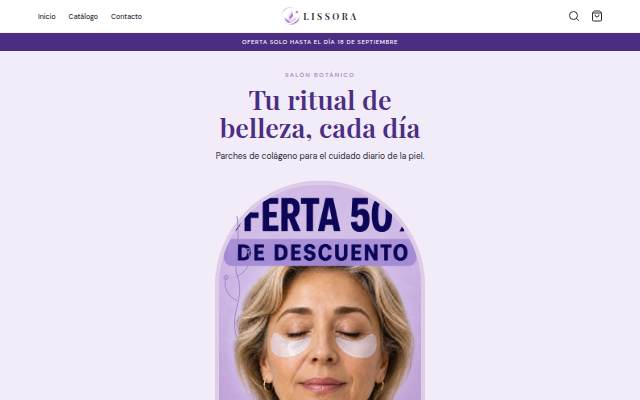 Lissora Cosmetics storefront