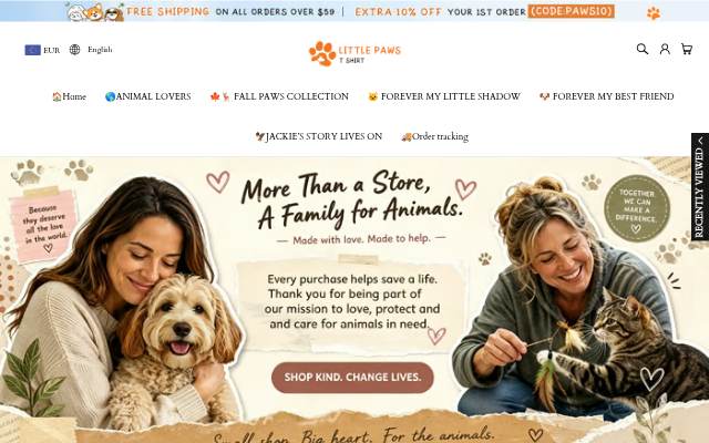 Littlepawstshirt storefront