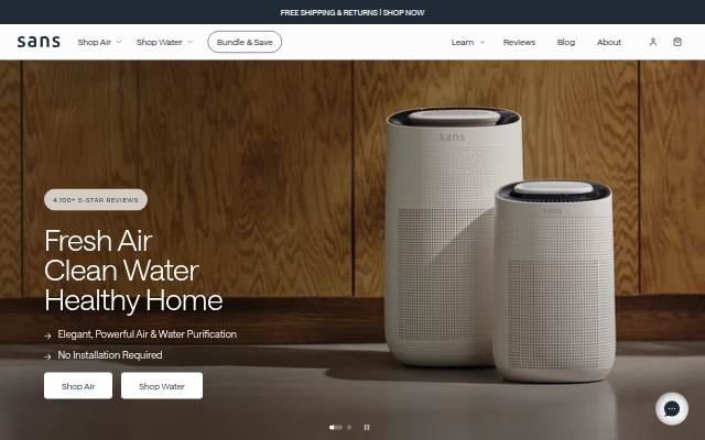 Clean Air &amp; Pure Water for Your Home storefront