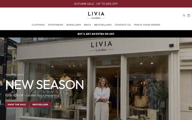 Livia London storefront