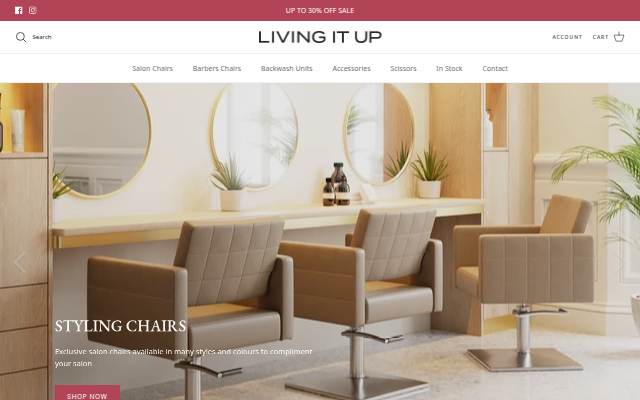 Living It Up Salon storefront