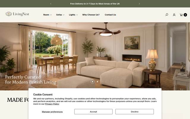 LivingNest storefront