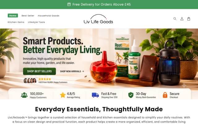 Liv Life Goods storefront
