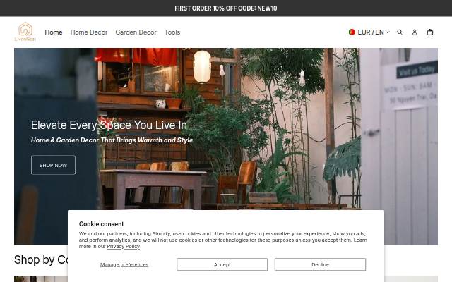 LivonNest storefront