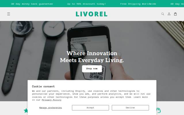 Livorel storefront