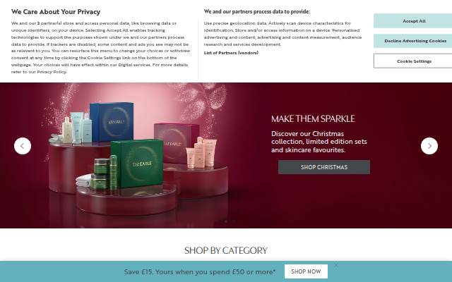 Liz Earle Award storefront