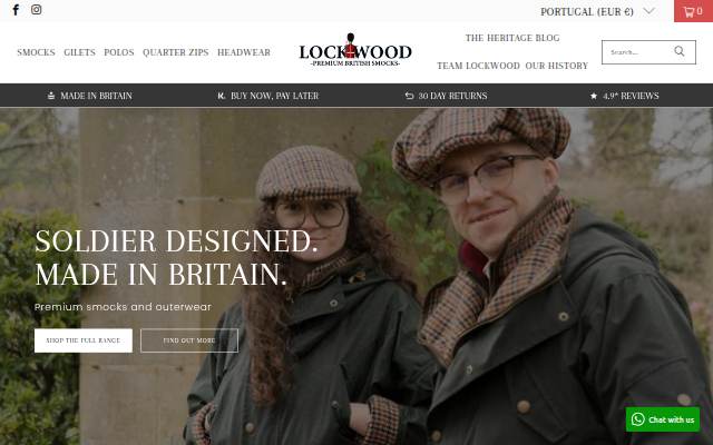 Startseite von Lockwood Premium British Smocks