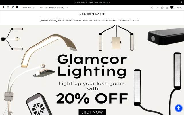 London Lash UK storefront