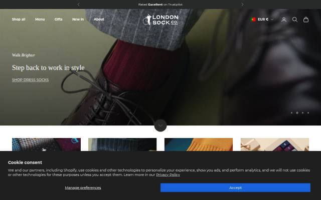 Escaparate de London Sock Company