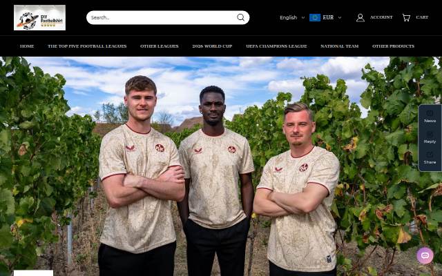 DIY Footballshirt storefront