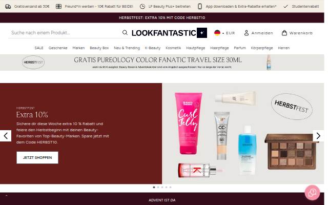 LOOKFANTASTIC storefront