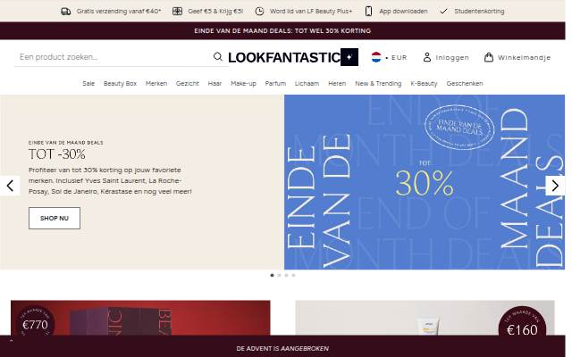 LOOKFANTASTIC storefront