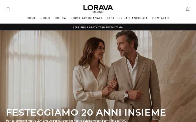 Lorava Milano storefront