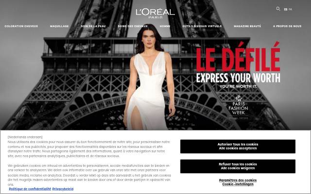 Startseite von https://prd-cd-oap-eu-be.loreal-paris.be