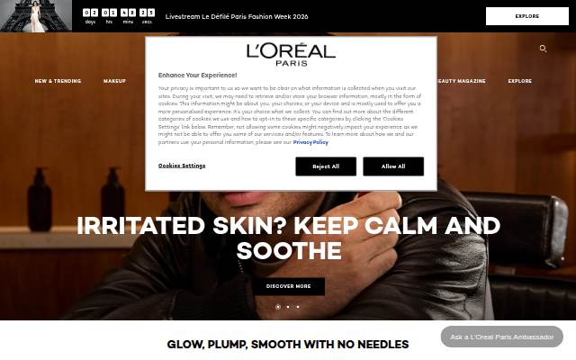 Makeup, Skin Care, Men's & Hair products storefront