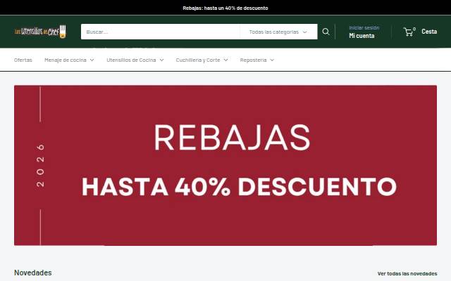 Montra da Los utensilios del chef
