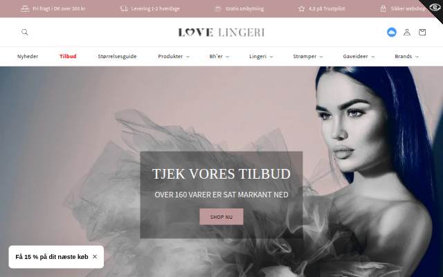 Love Lingeri storefront