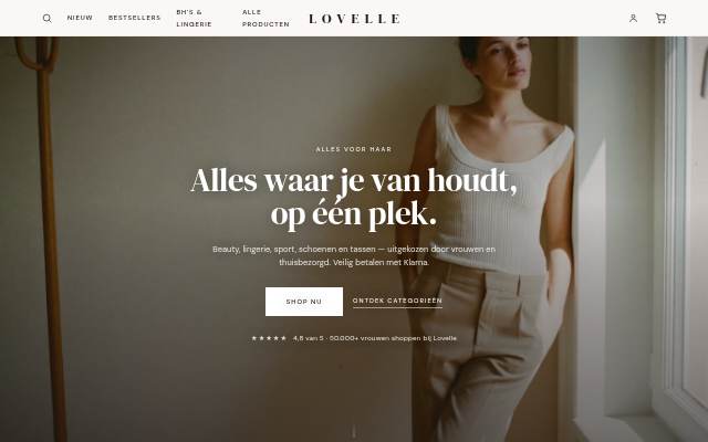 Startseite von Lovelle