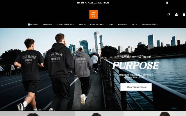 LovellxMen storefront