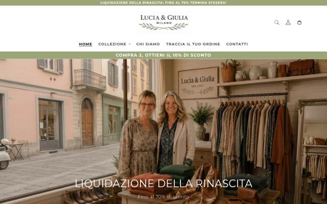 LUCIA &amp; GIULIA MILANO storefront