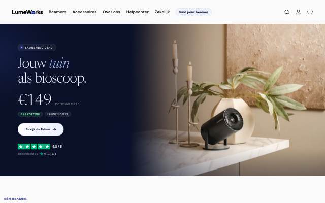 LumeWorks storefront
