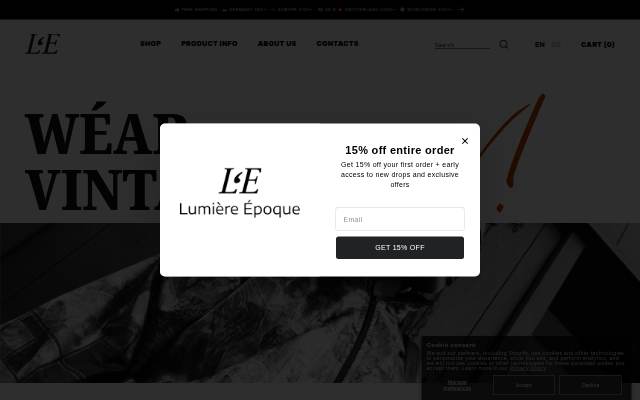 Lumière Époque storefront