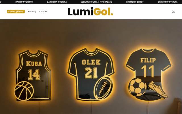 Startseite von LumiGol