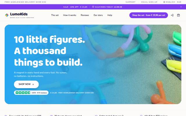 LumoKids storefront