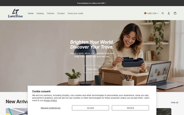 LumoTrove storefront