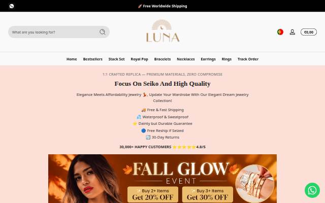 Escaparate de luna.fineluster.store