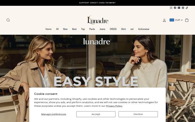 Lunadre storefront