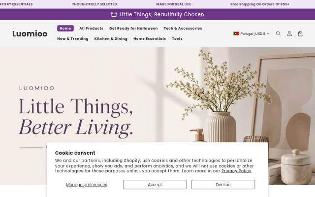 Luomioo storefront