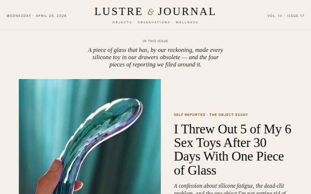 Vitrine de Lustre Journal — Objects, Observations, Wellness