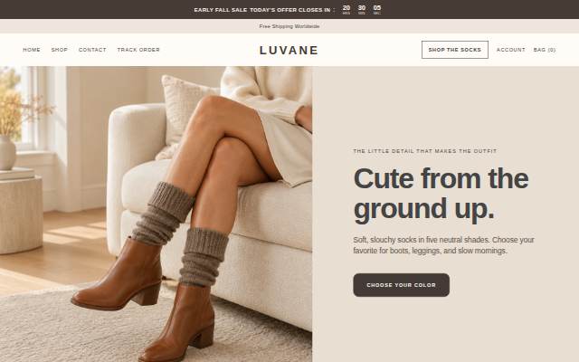 Startseite von Luvane