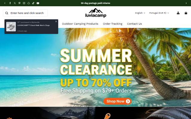 luviacamp storefront