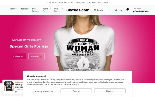 Luvtees storefront