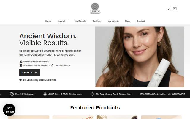 Montra da LUWIN Skincare UK